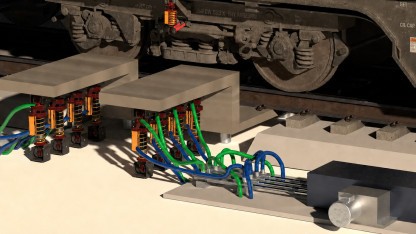 Elektrohydraulik: Aus Vibration von Schienen wird Strom