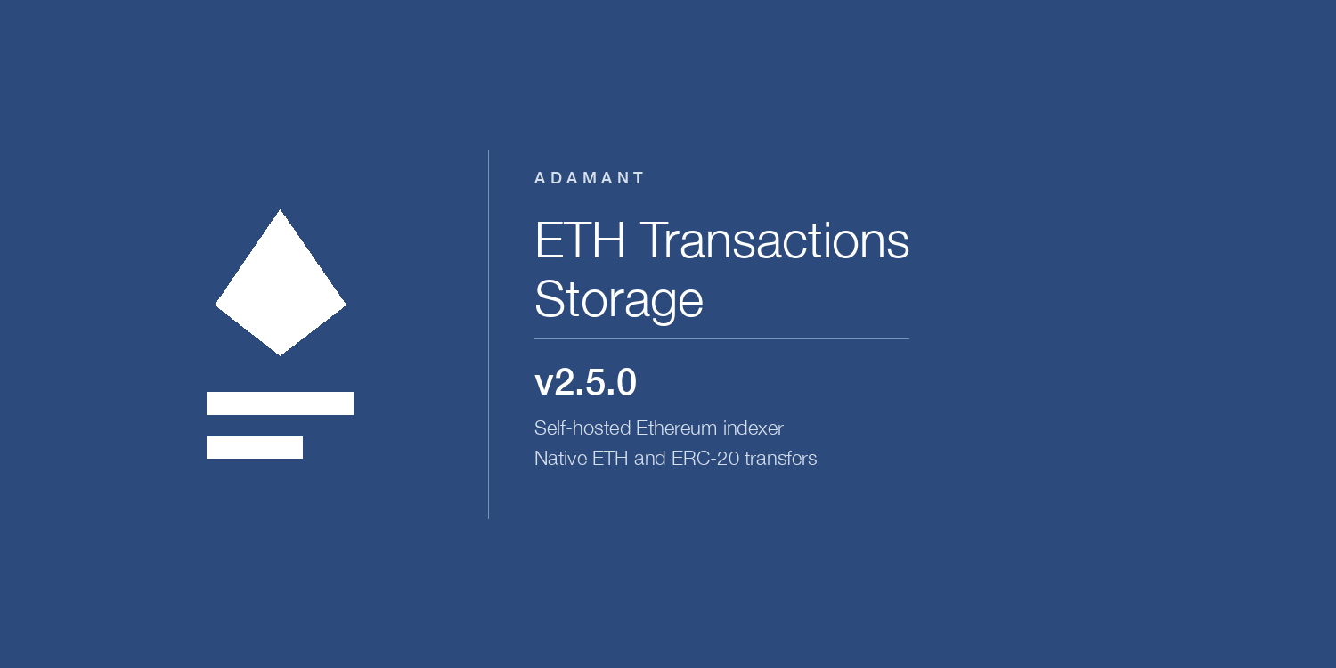 ETH Transactions Storage 2.5.0: Address History You Host Yourself