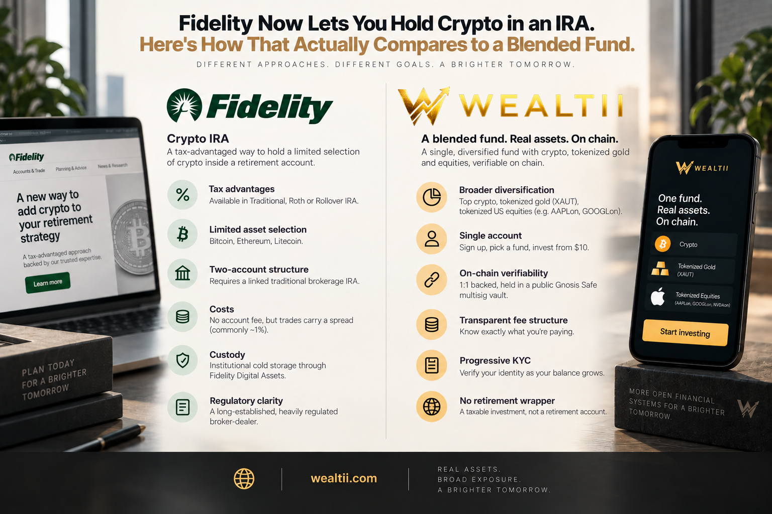 Fidelity Now Lets You Hold Crypto in an IRA. Here’s How That Actually Compares to a Blended Fund