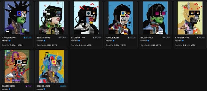 Flexing My R30RDER NFT Collection