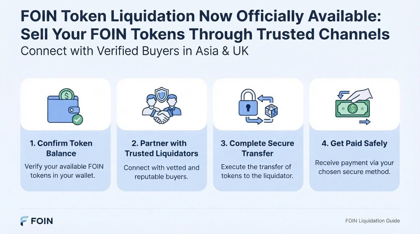 FOIN Token Sale Now Open: How to Sell Your Tokens with Trusted Liquidators