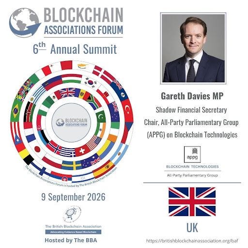 Gareth Davies MP to Address Global Web3 Leaders at BAF’s 6th Annual Summit