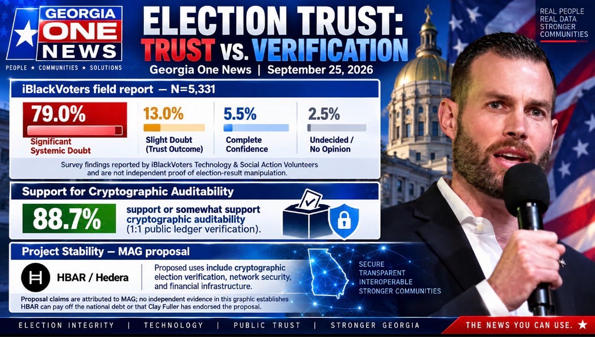 Georgia One News | Election Trust Debate Moves From “Trust” to “Verify”