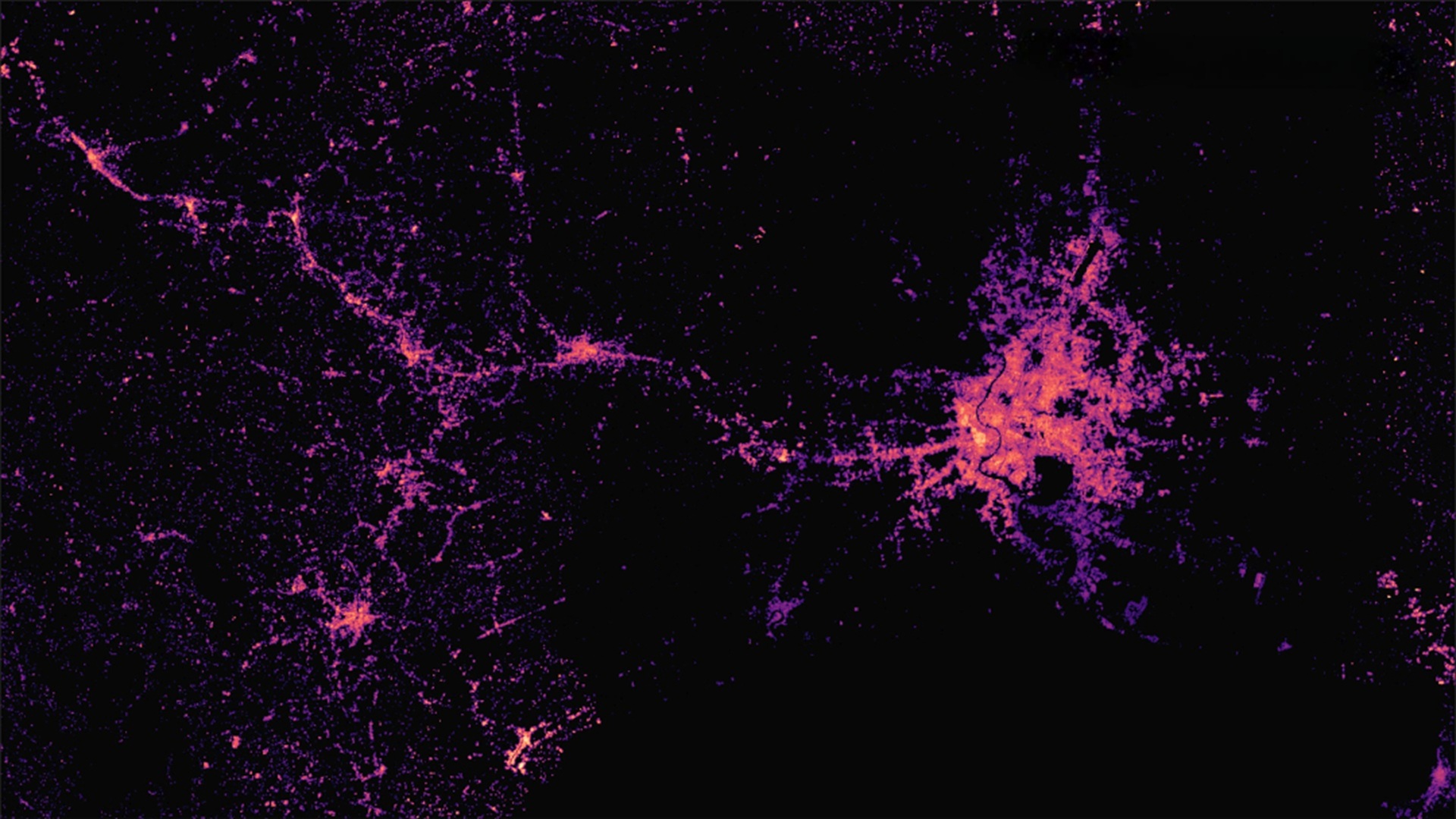 Global population map by US scientists shows where people are worldwide 24/7, building by building