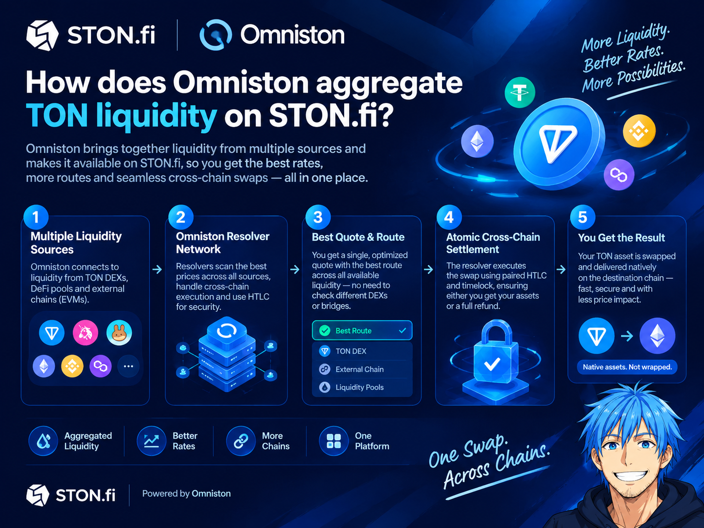 How Does Omniston Aggregate TON Liquidity on STON.fi?