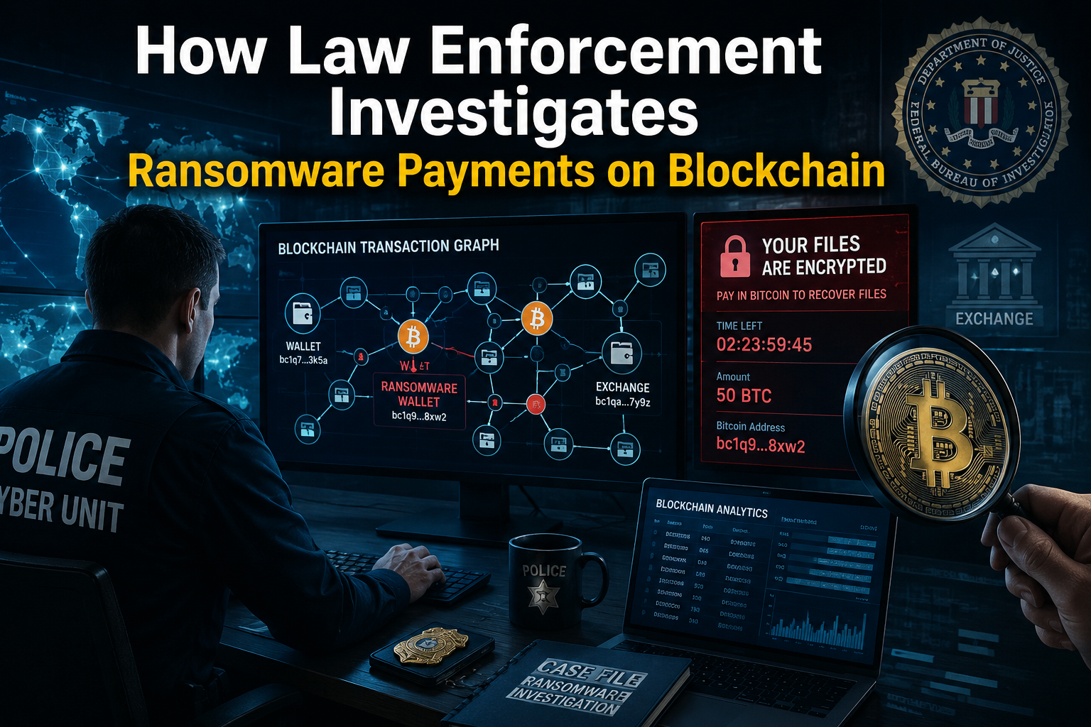 How Law Enforcement Investigates Ransomware Payments on Blockchain