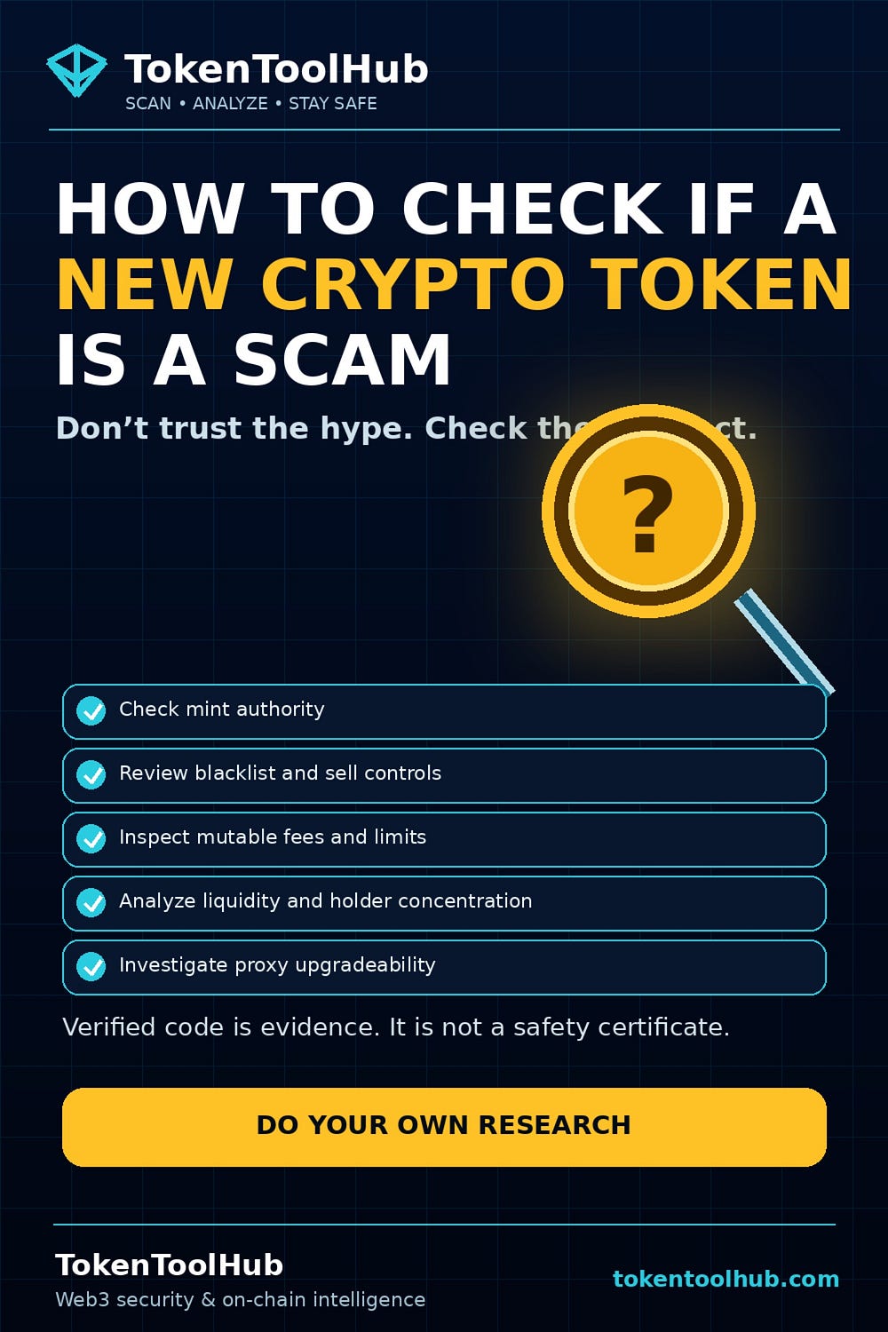How to Check If a New Crypto Token Is a Scam: A Practical Due-Diligence Workflow