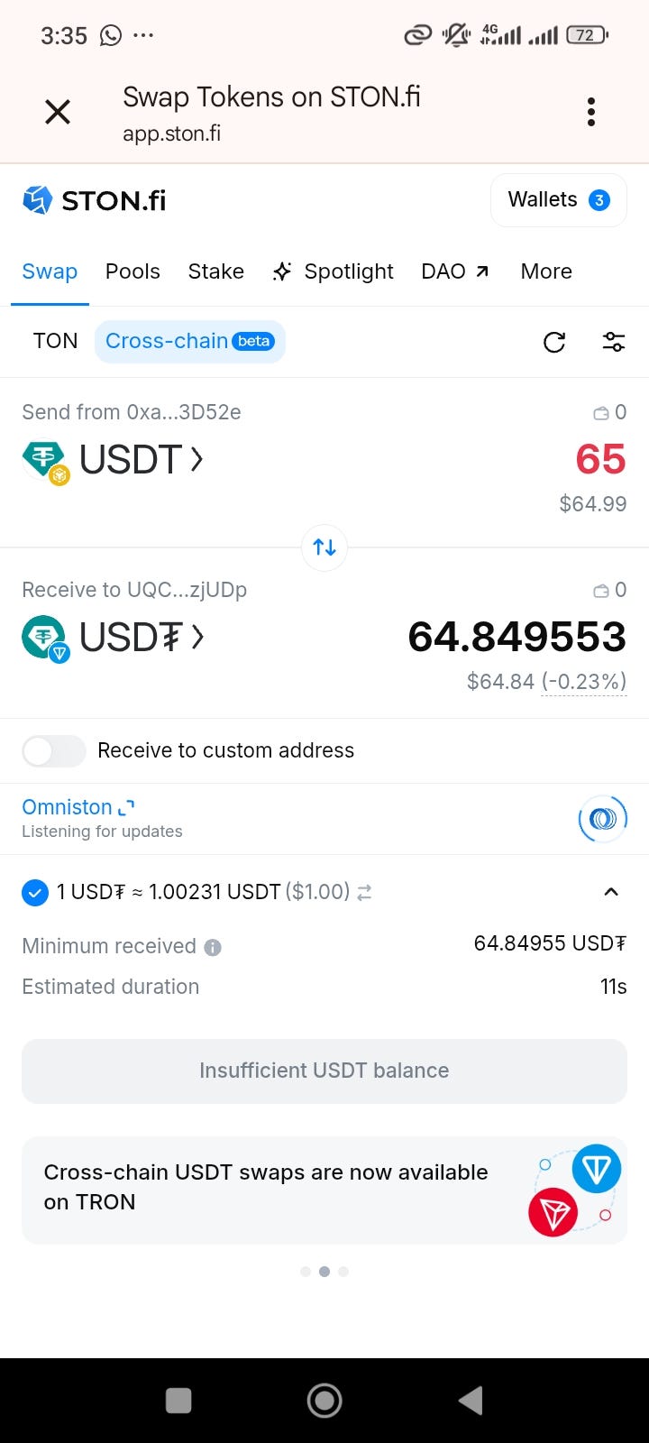 How to Swap USDT on BNB Chain to USDT on TON