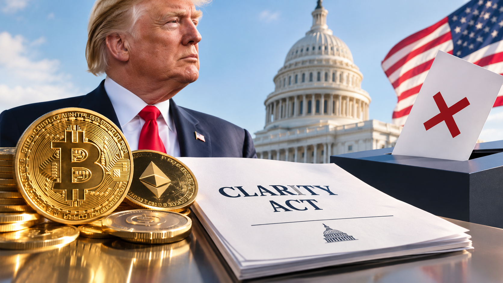 How Trump’s Crypto Wealth Became a Flashpoint in the CLARITY Act Vote