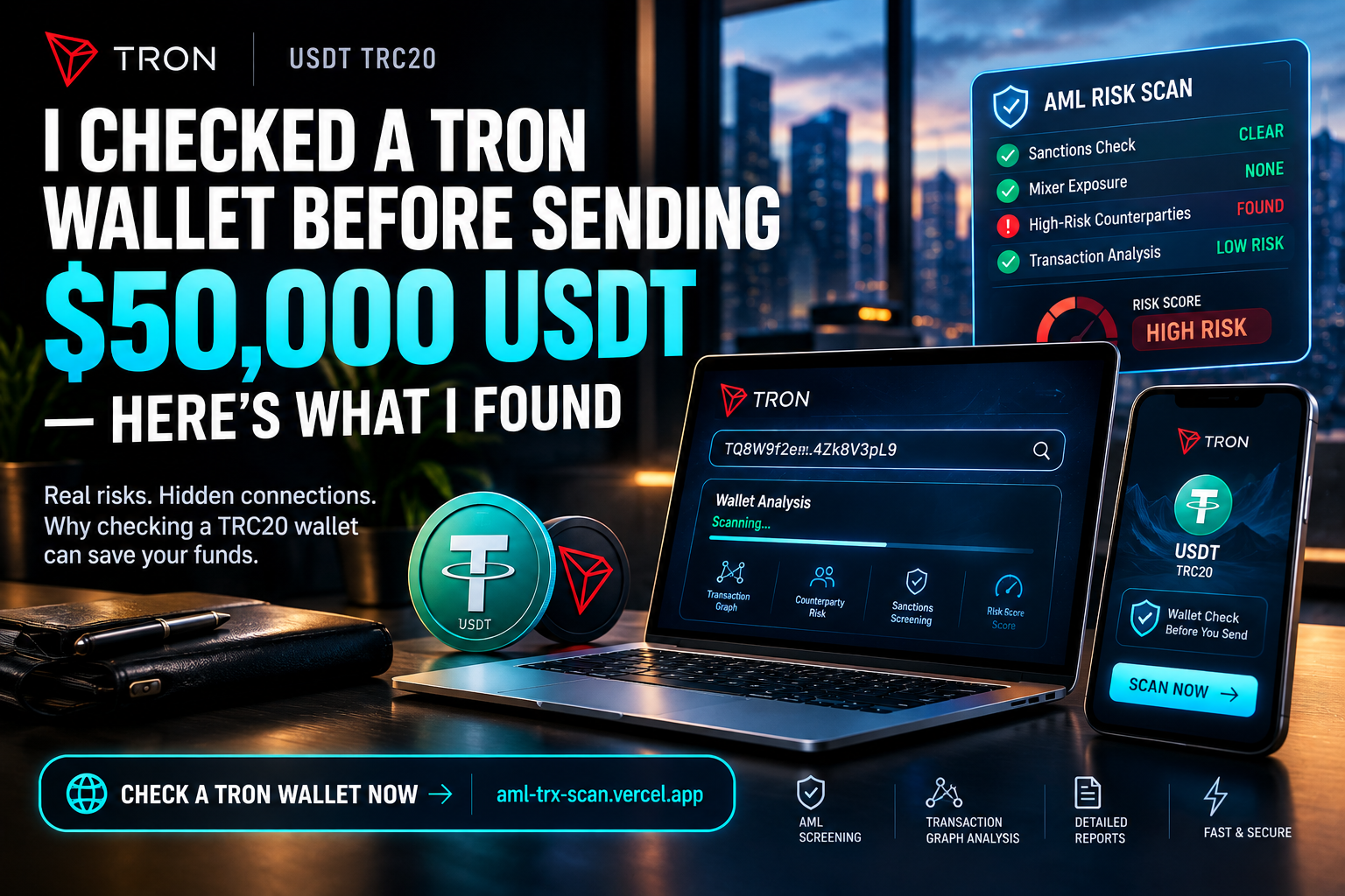 I Checked a TRON Wallet Before Sending $50,000 USDT — Here’s What I Found