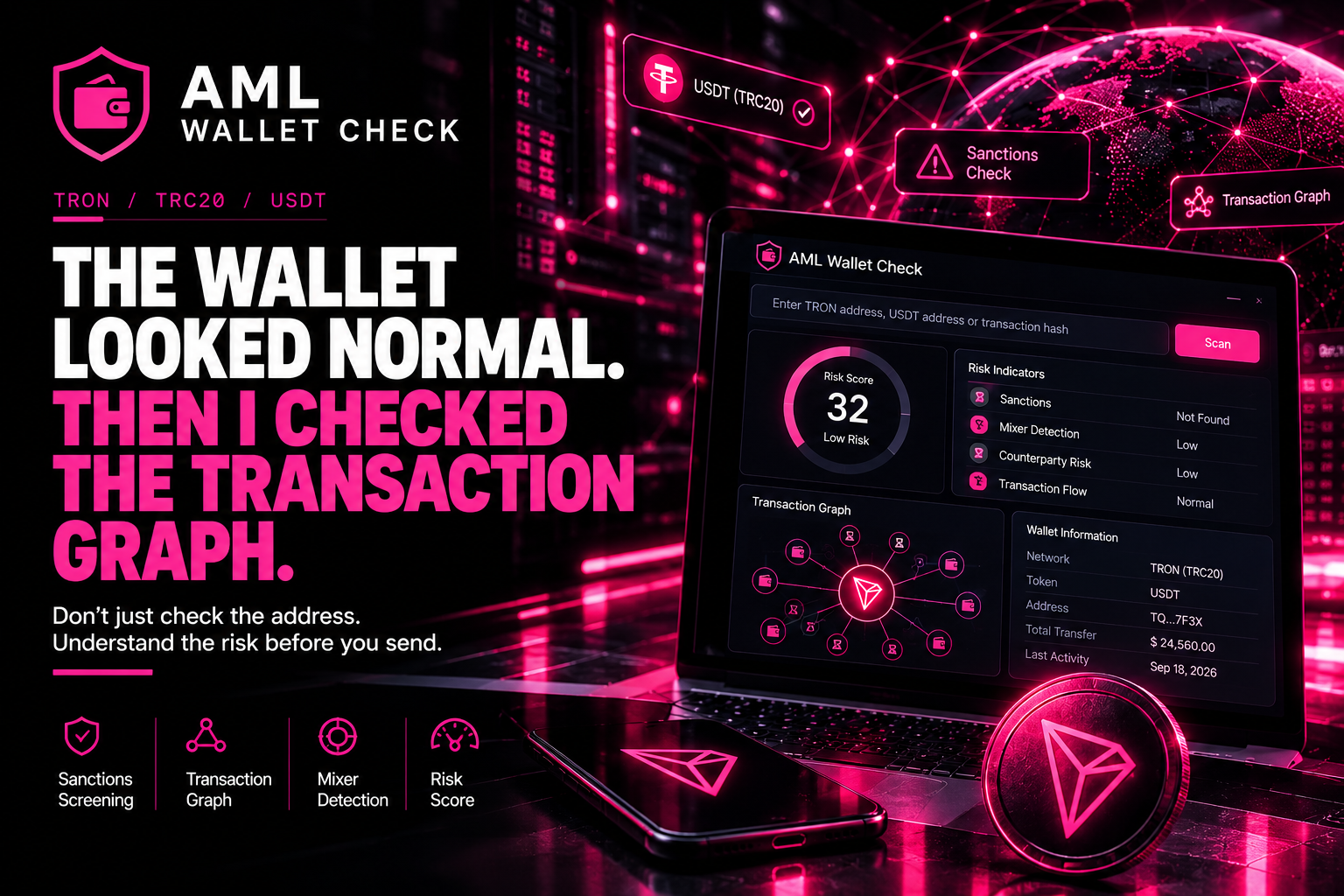 I Was About to Send USDT to a “Normal” TRON Wallet. Then I Looked at the Transaction Graph.