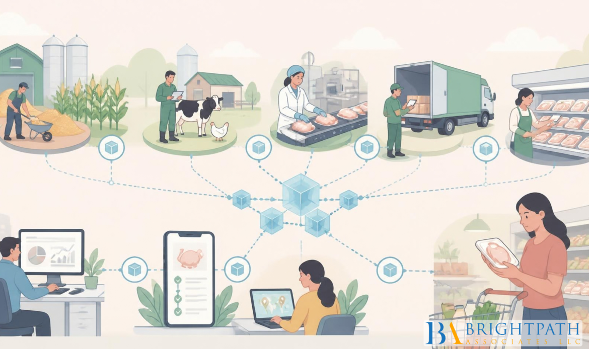Integrating Blockchain for Traceability: From Feed Origin to Consumer Shelf