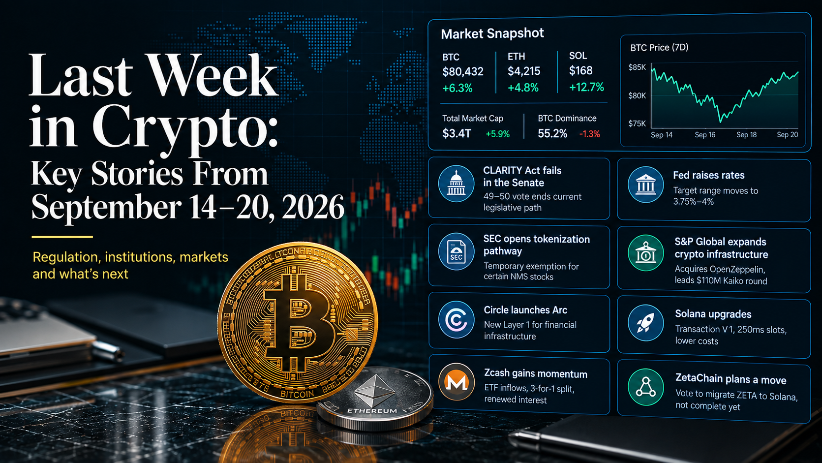 Last Week in Crypto: Key Stories From September 14–20, 2026