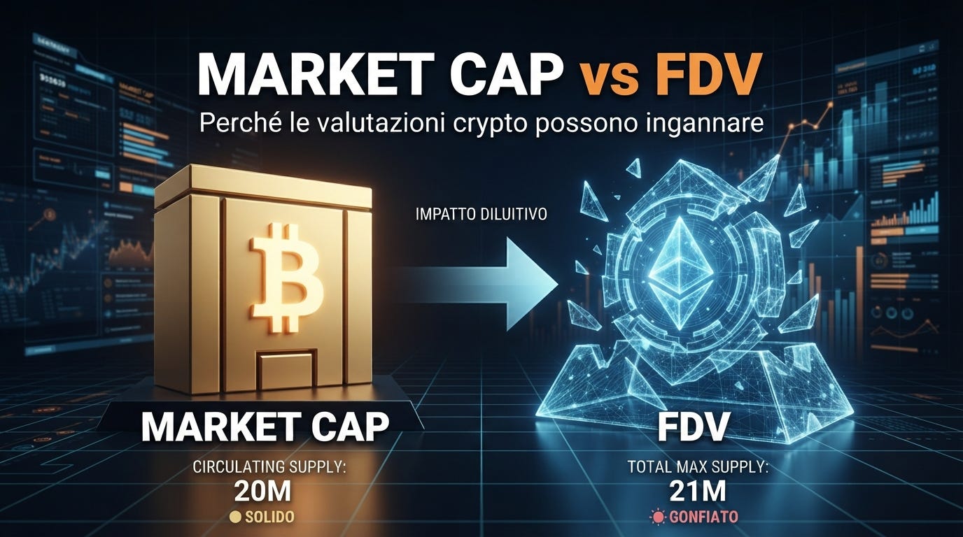 Market Cap vs FDV: perché le valutazioni crypto possono ingannare