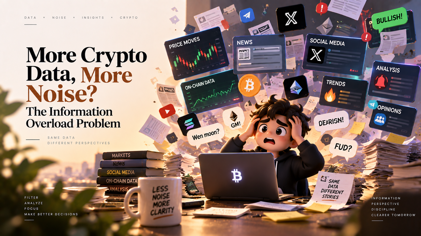 More Crypto Data, More Noise? The Information Overload Problem