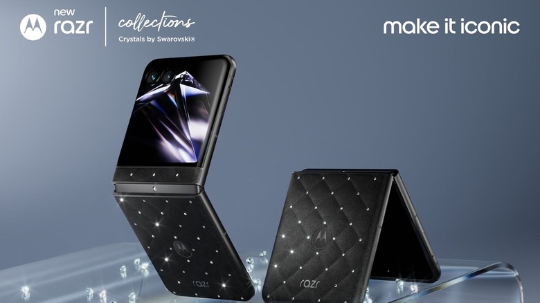 Motorola just introduced another Razr that’s covered in Swarovski crystals