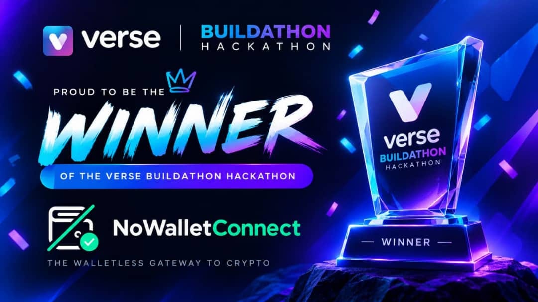 NoWalletConnect Takes 2nd Place at the Verse Buildathon!