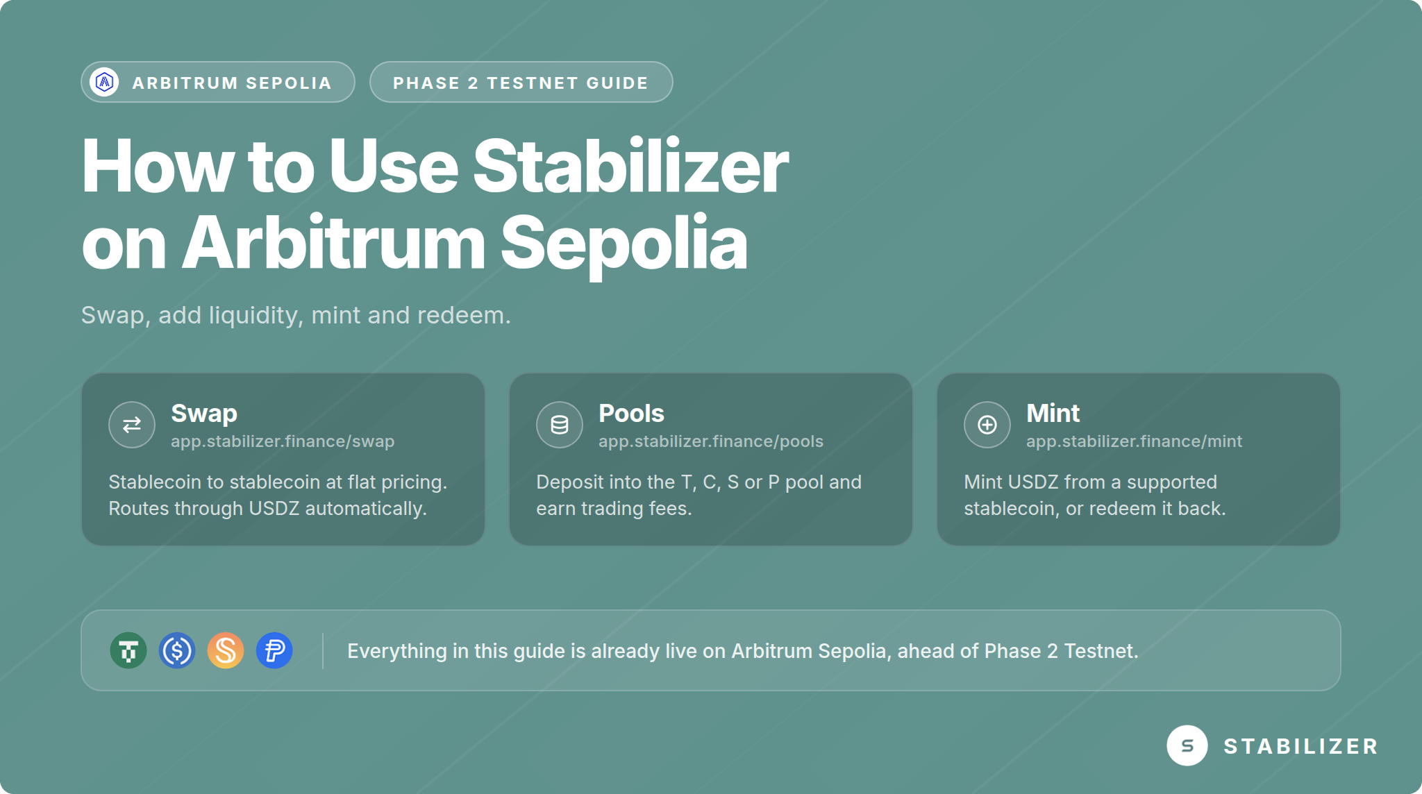 Phase 2 Testnet Guide: How to Use Stabilizer on Arbitrum Sepolia