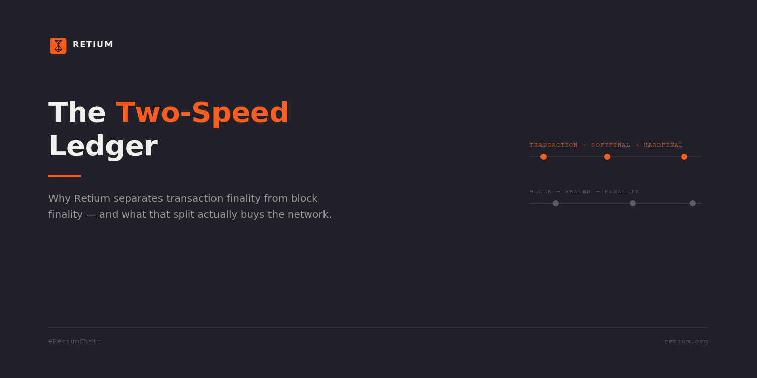 Retium Split Transaction Finality From Block Finality. Here’s Why That Actually Matters