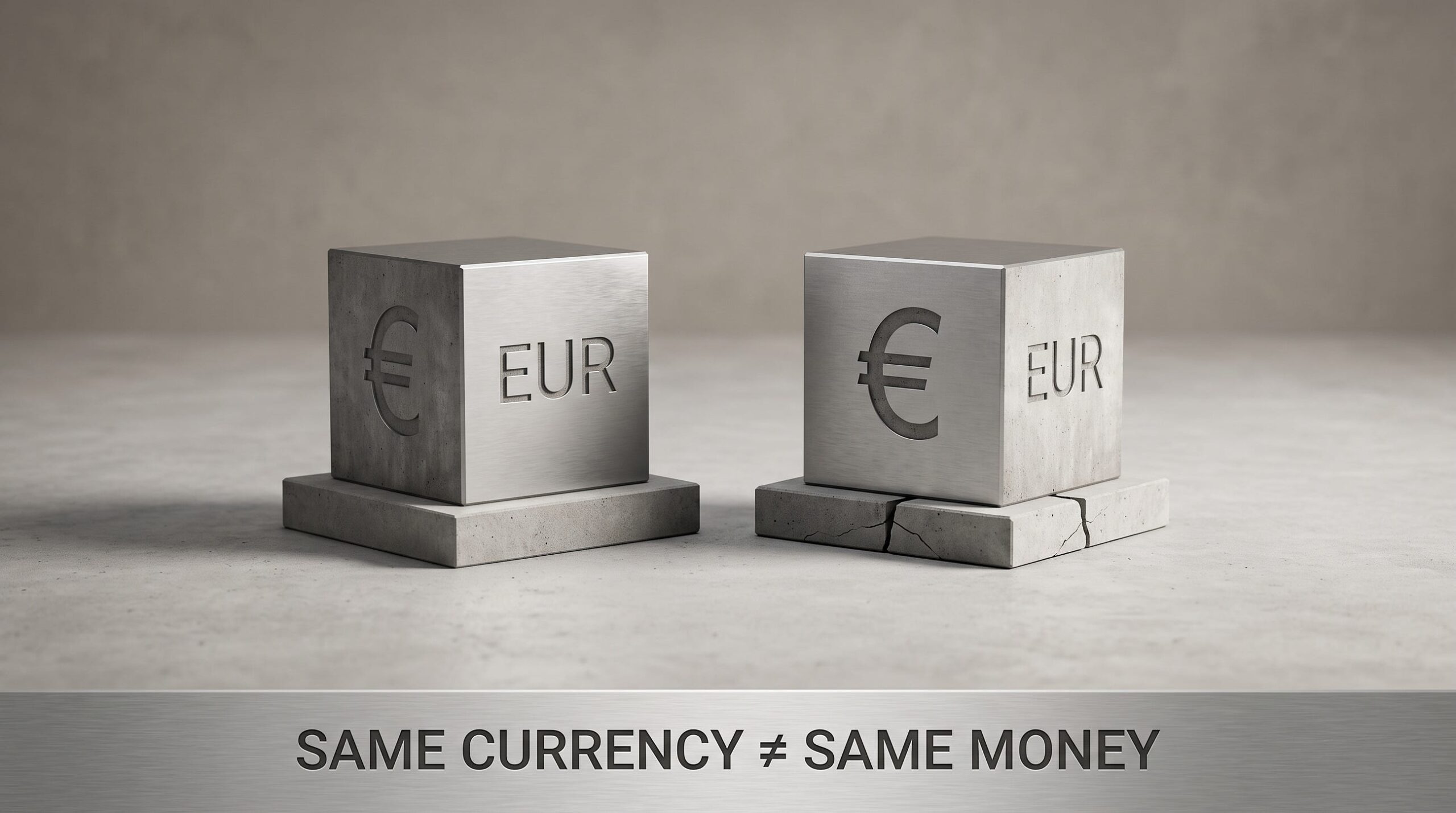 Same currency does not mean same money