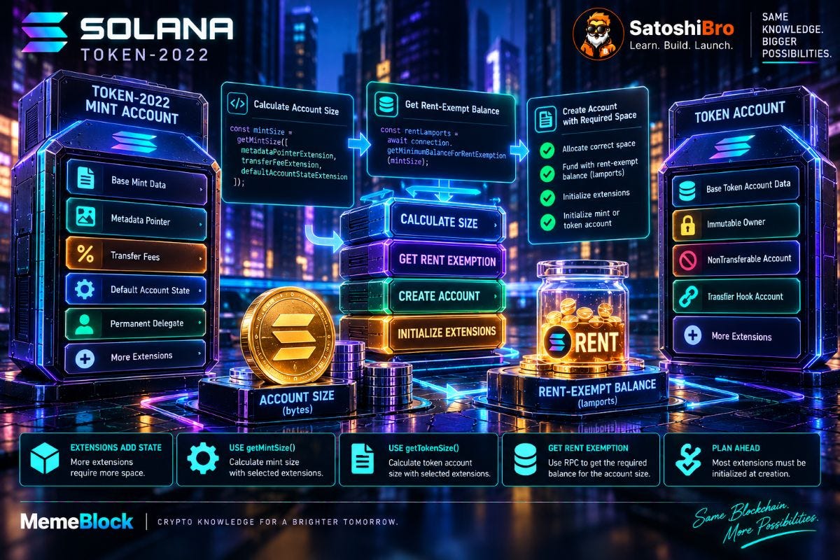 Solana Token-2022 Account Size and Rent Explained: A Beginner’s Guide
