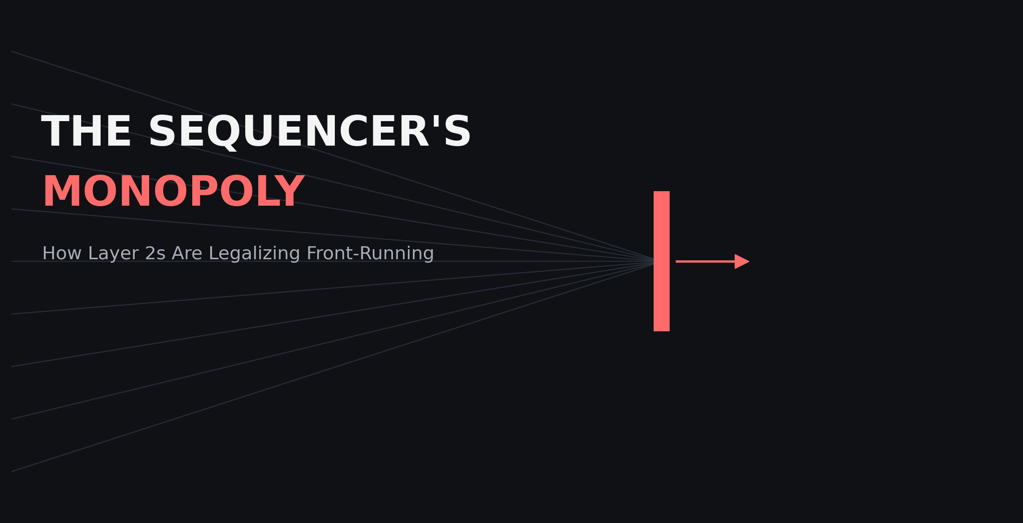 The Sequencer’s Monopoly: How Layer 2s Are Legalizing Front-Running