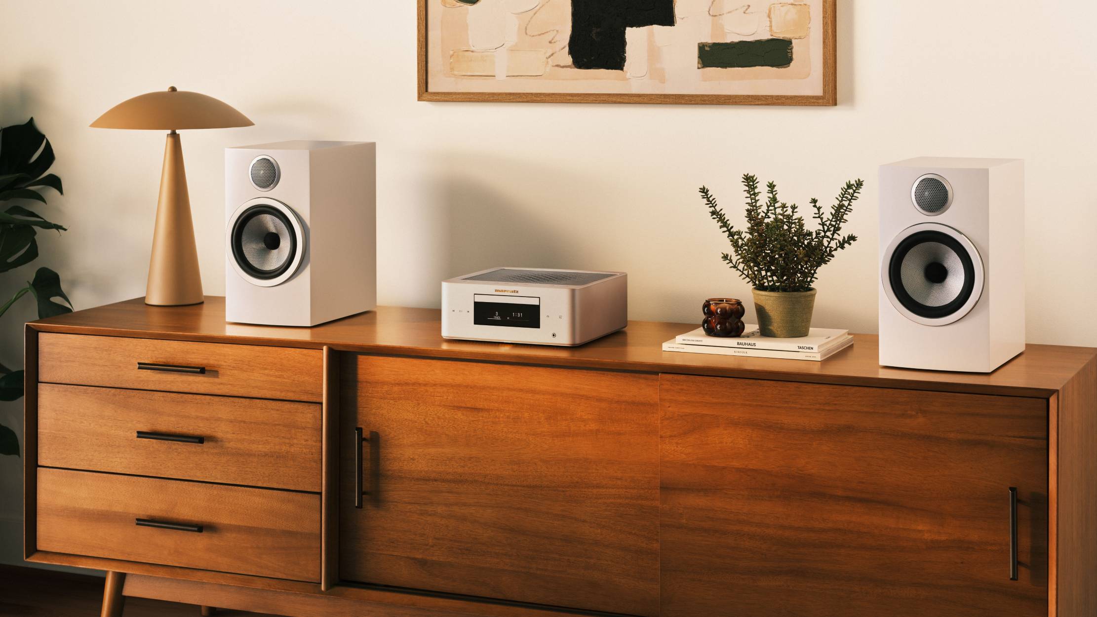 This elite mini hi-fi hub is perfect for limited shelf-space and smaller homes, but compact does not mean cheap