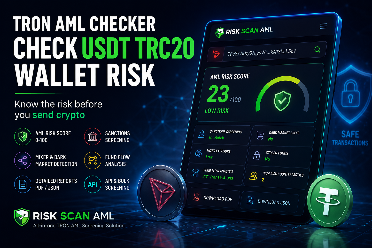 TRON AML Checker: How to Check a USDT TRC20 Wallet Before Sending Crypto