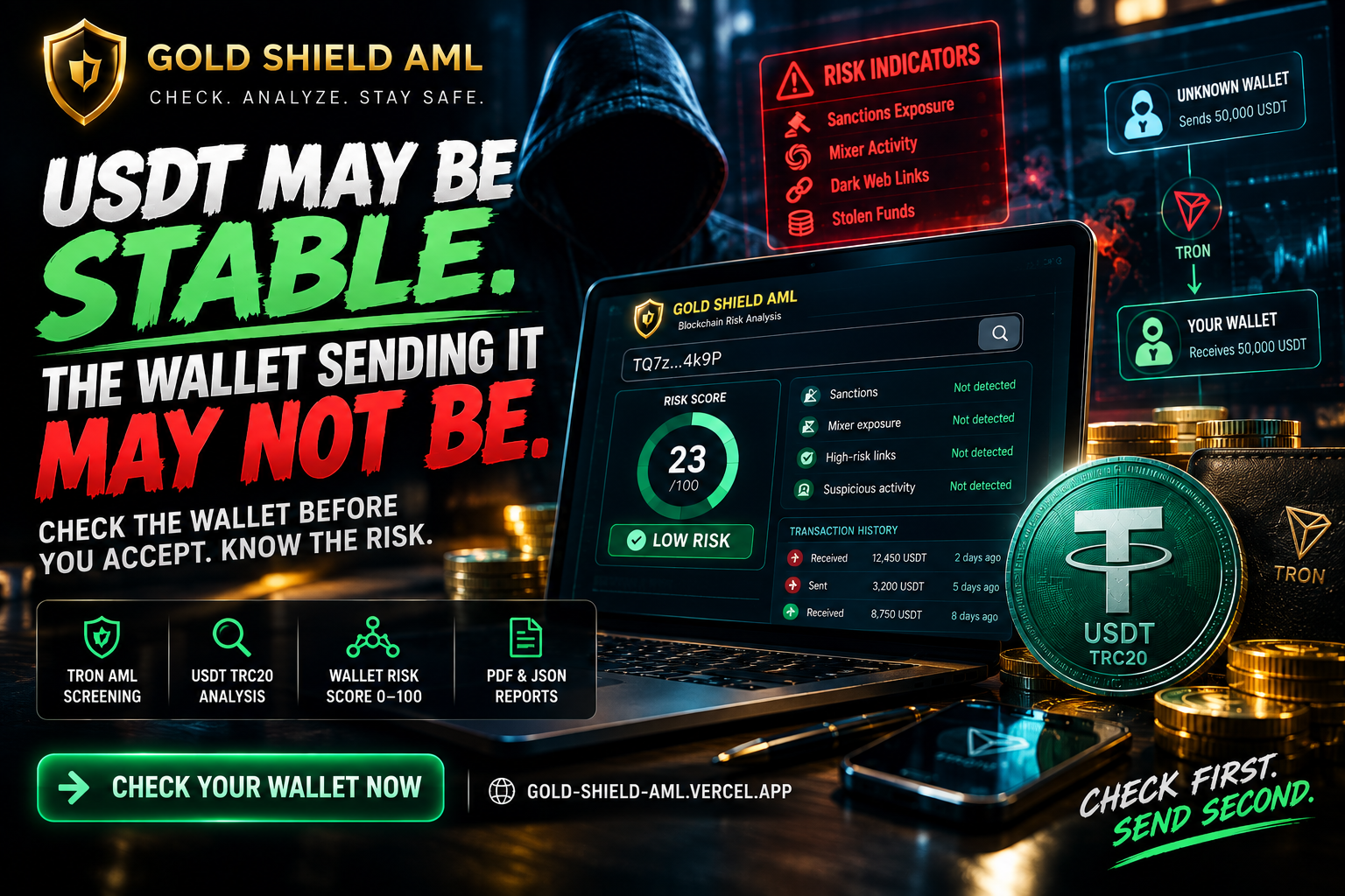 USDT Is Stable. The Wallet Sending It May Not Be.