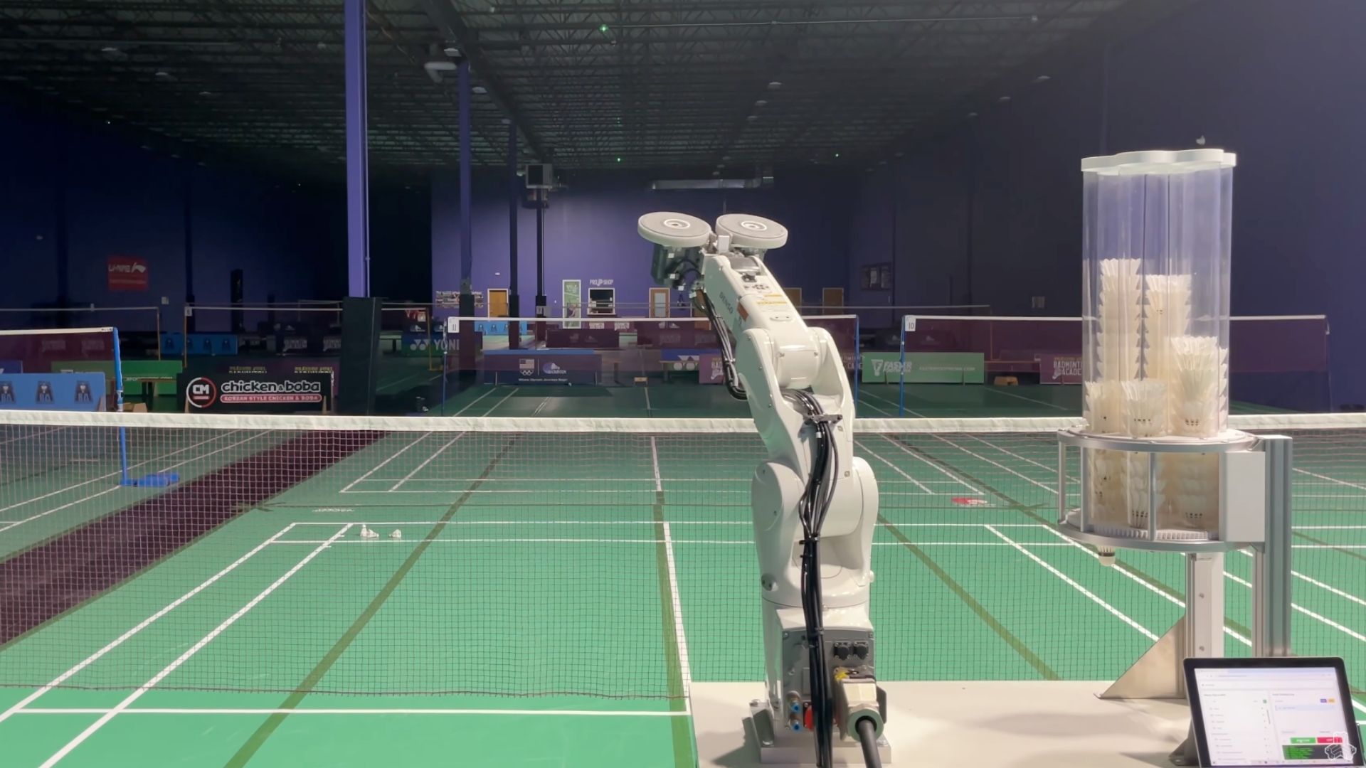 Video: Robot arm gets new job, serves shuttlecocks for badminton practice sessions
