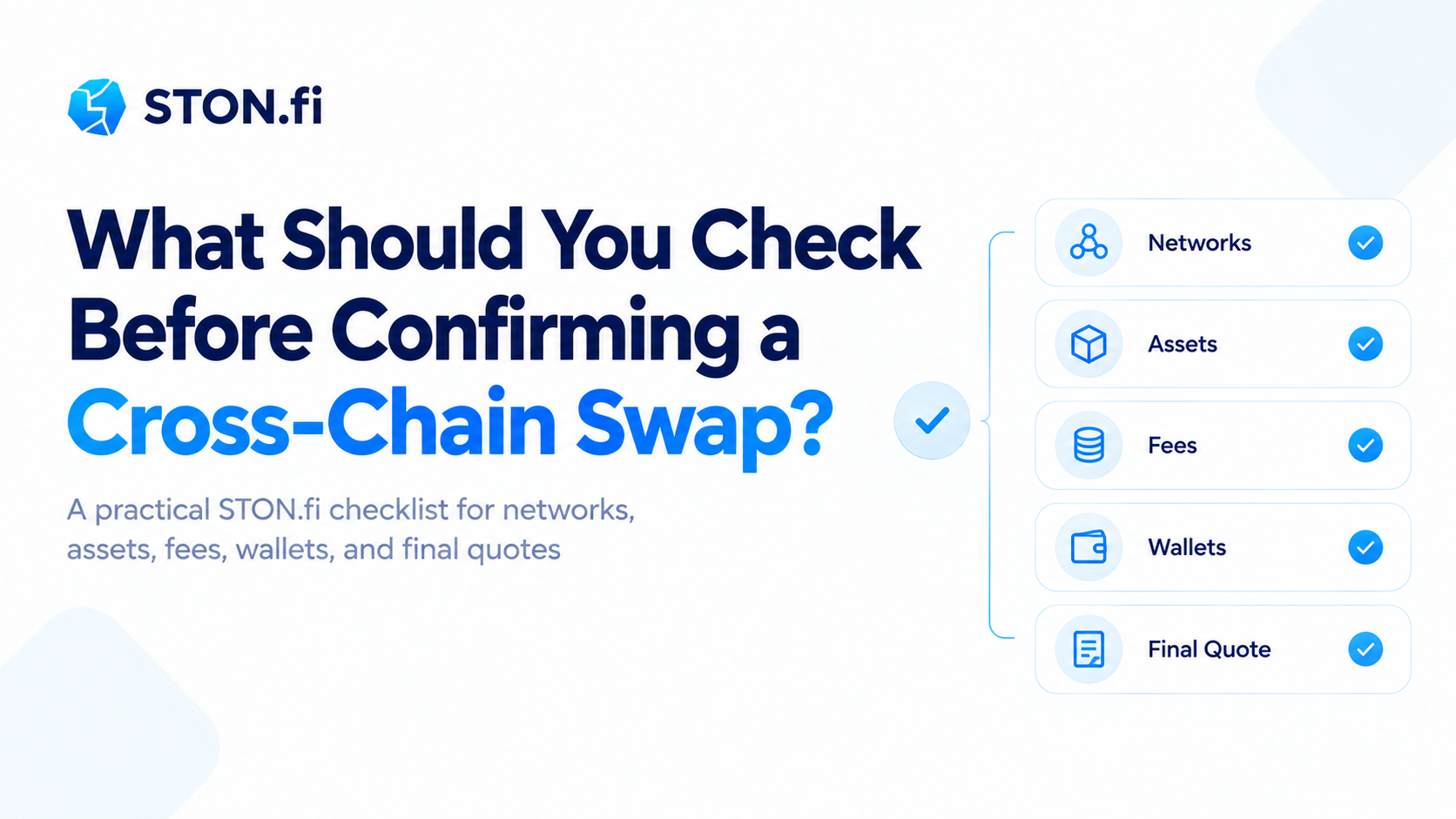 What Should You Check Before Confirming a Cross-Chain Swap?