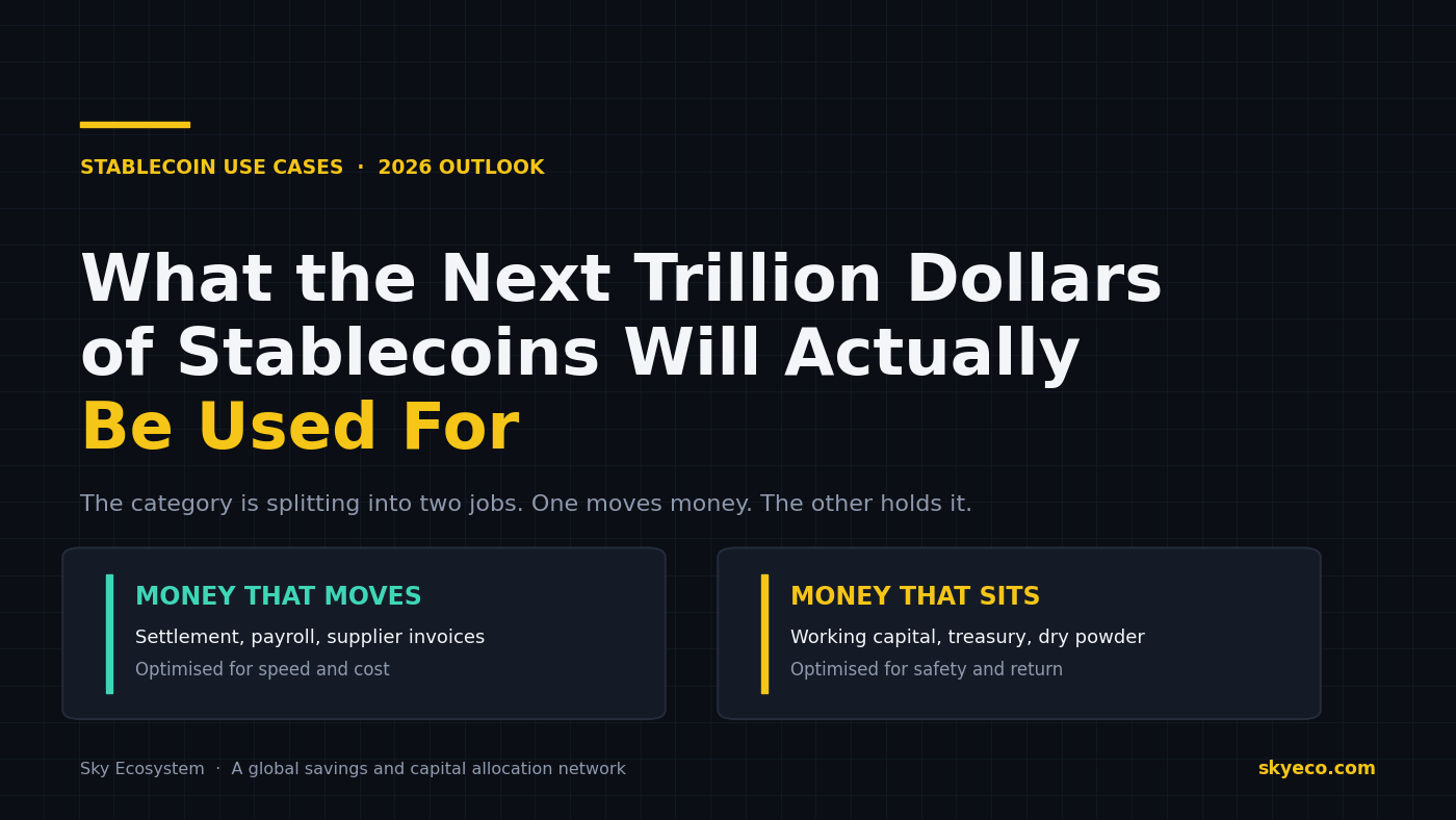 What the Next Trillion Dollars of Stablecoins Will Actually Be Used For