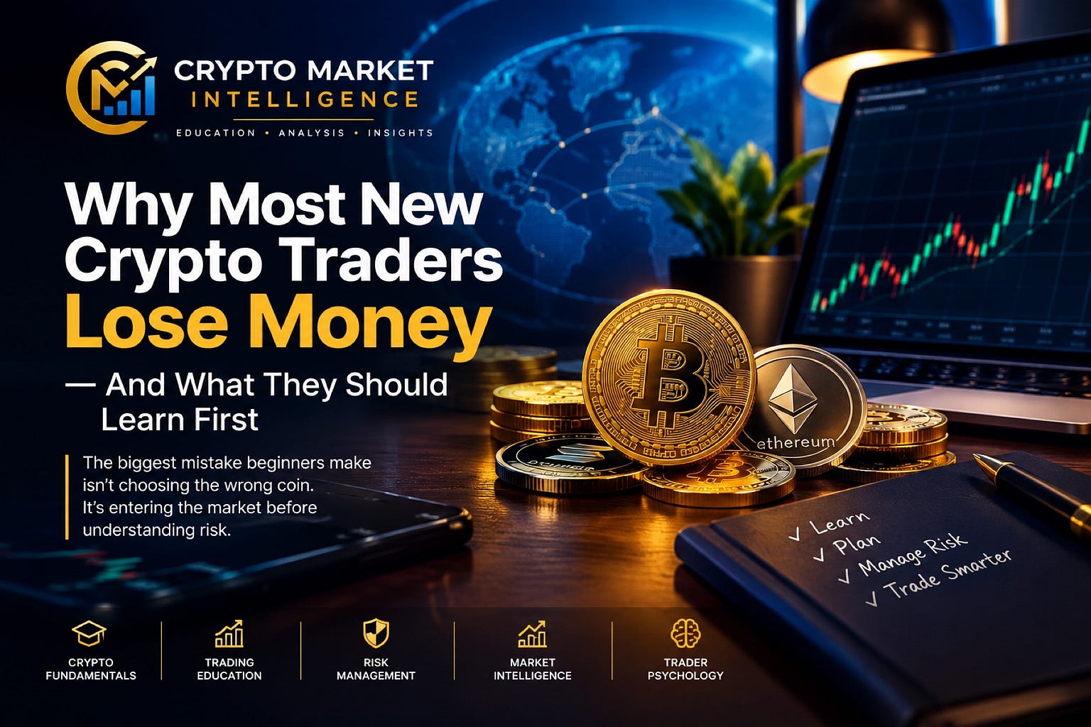 Why Most New Crypto Traders Lose Money — And What They Should Learn First
