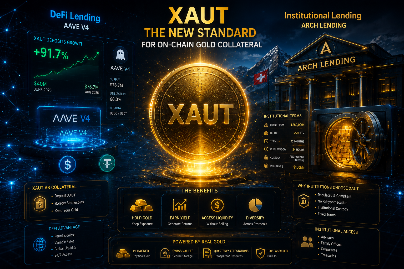 XAUT Is Quietly Becoming the New Standard for On-Chain Gold Collateral