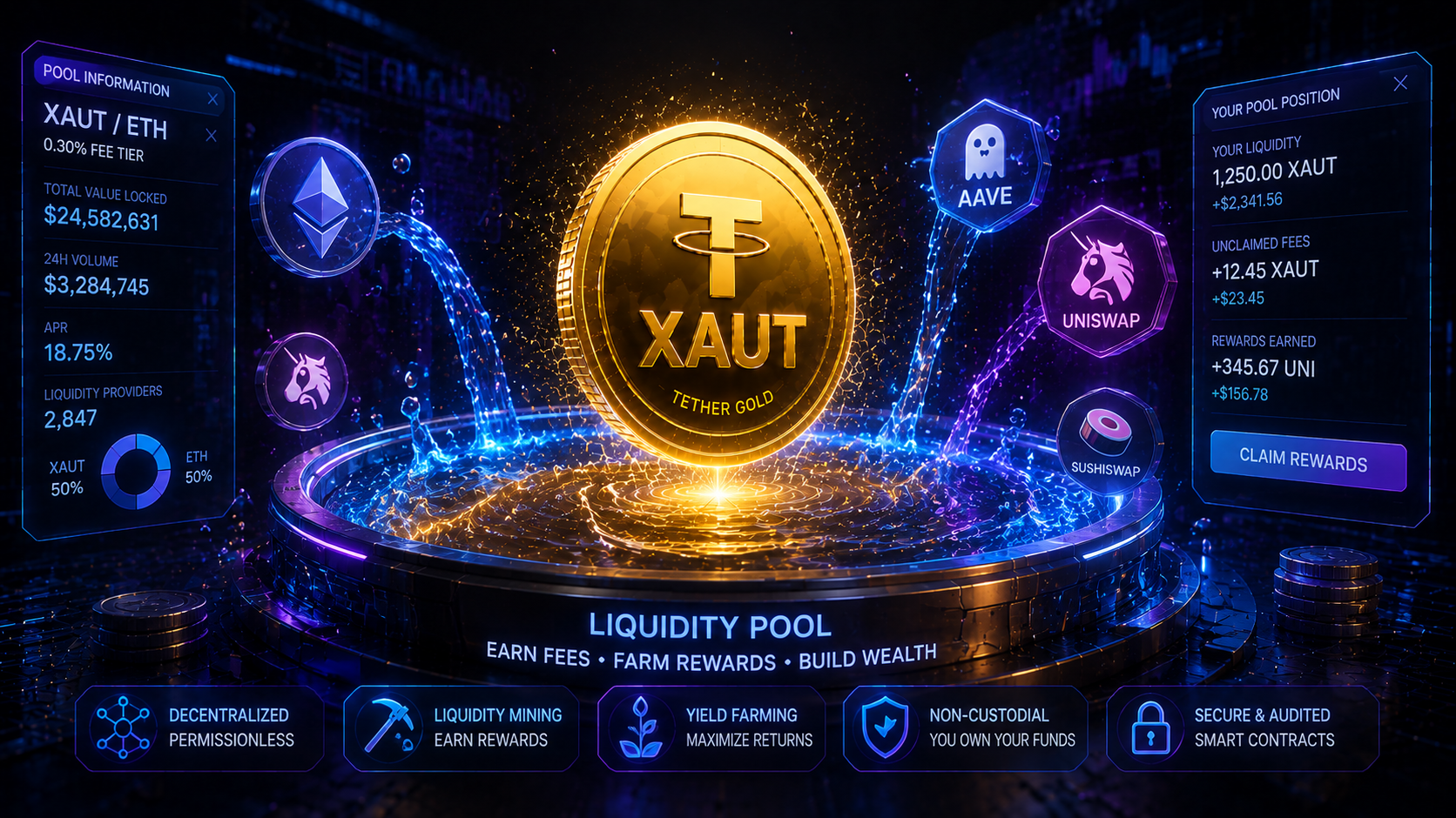 XAUT Liquidity Pools 2026: Best DeFi Pools for Tether Gold (Yield & APY)