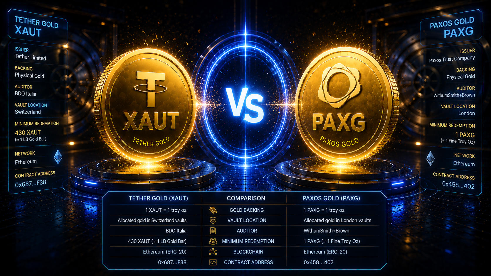 XAUT vs PAXG 2026: Tether Gold vs Paxos Gold — Which Tokenized Gold Is Better?