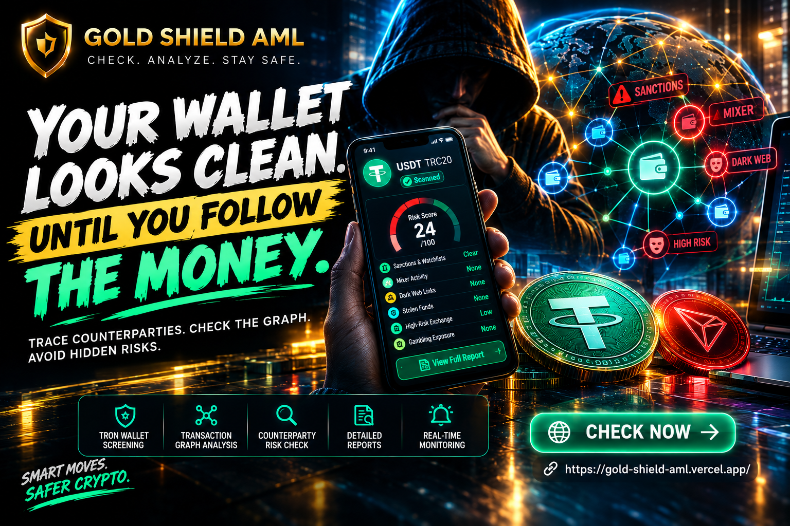 Your USDT Wallet Looks Clean. Until You Follow the Money.