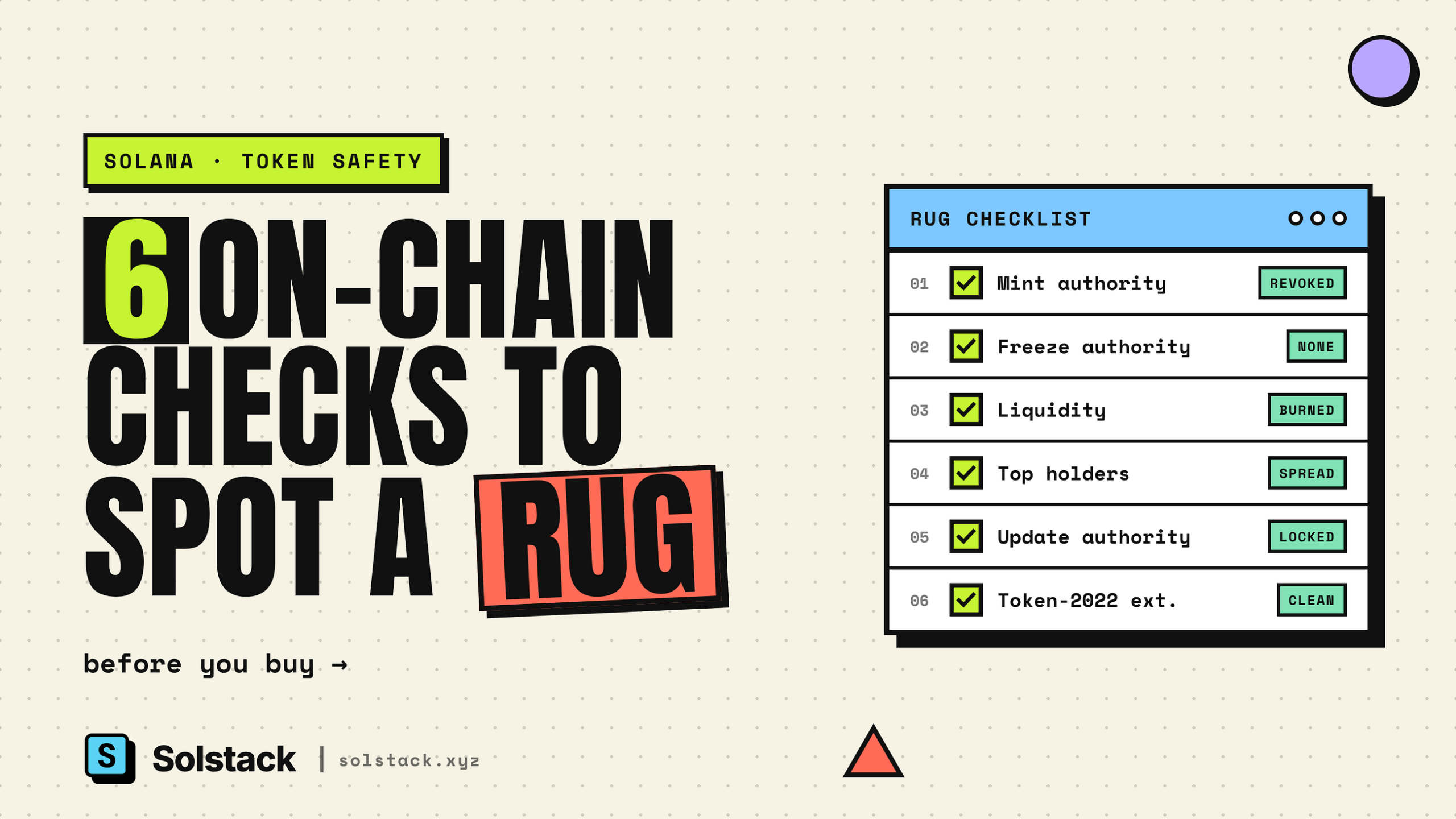 6 On-Chain Checks to Spot a Solana Rug Before You Buy