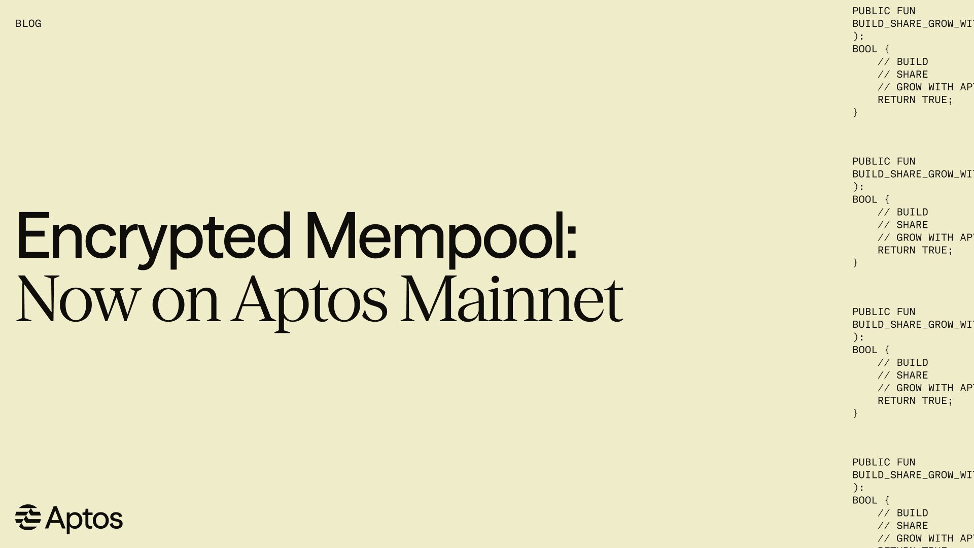Aptos Encrypted Mempool Goes Live, Shielding Trades From MEV Bots With 20ms Delay