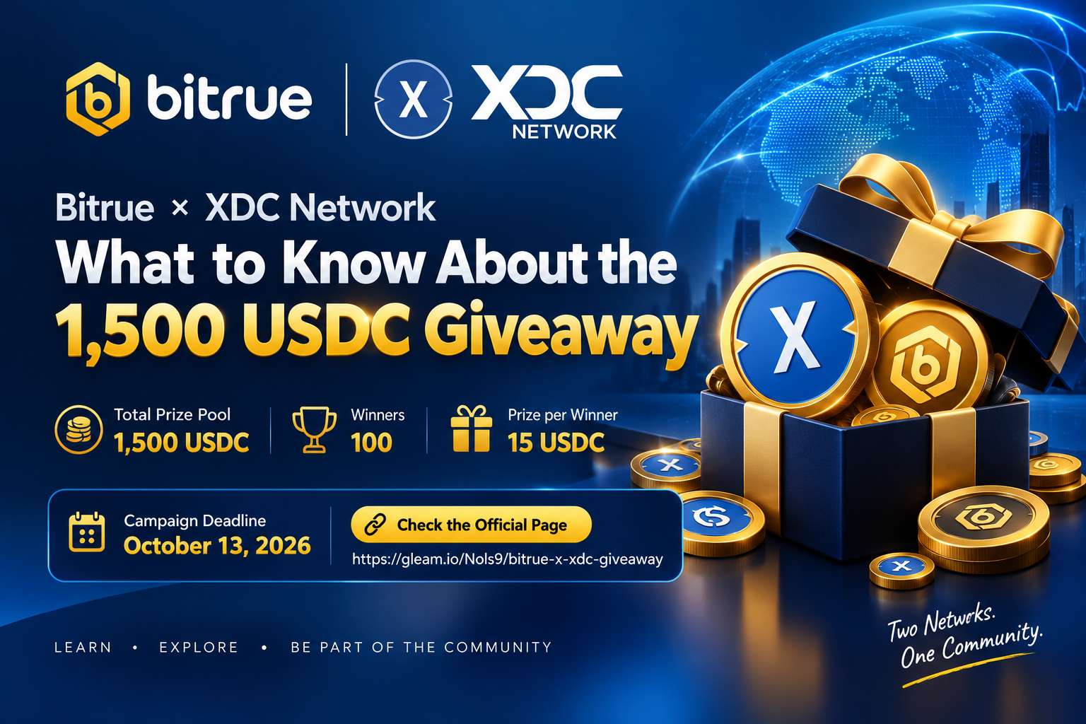 Bitrue × XDC Network: What to Know About the 1,500 USDC Giveaway