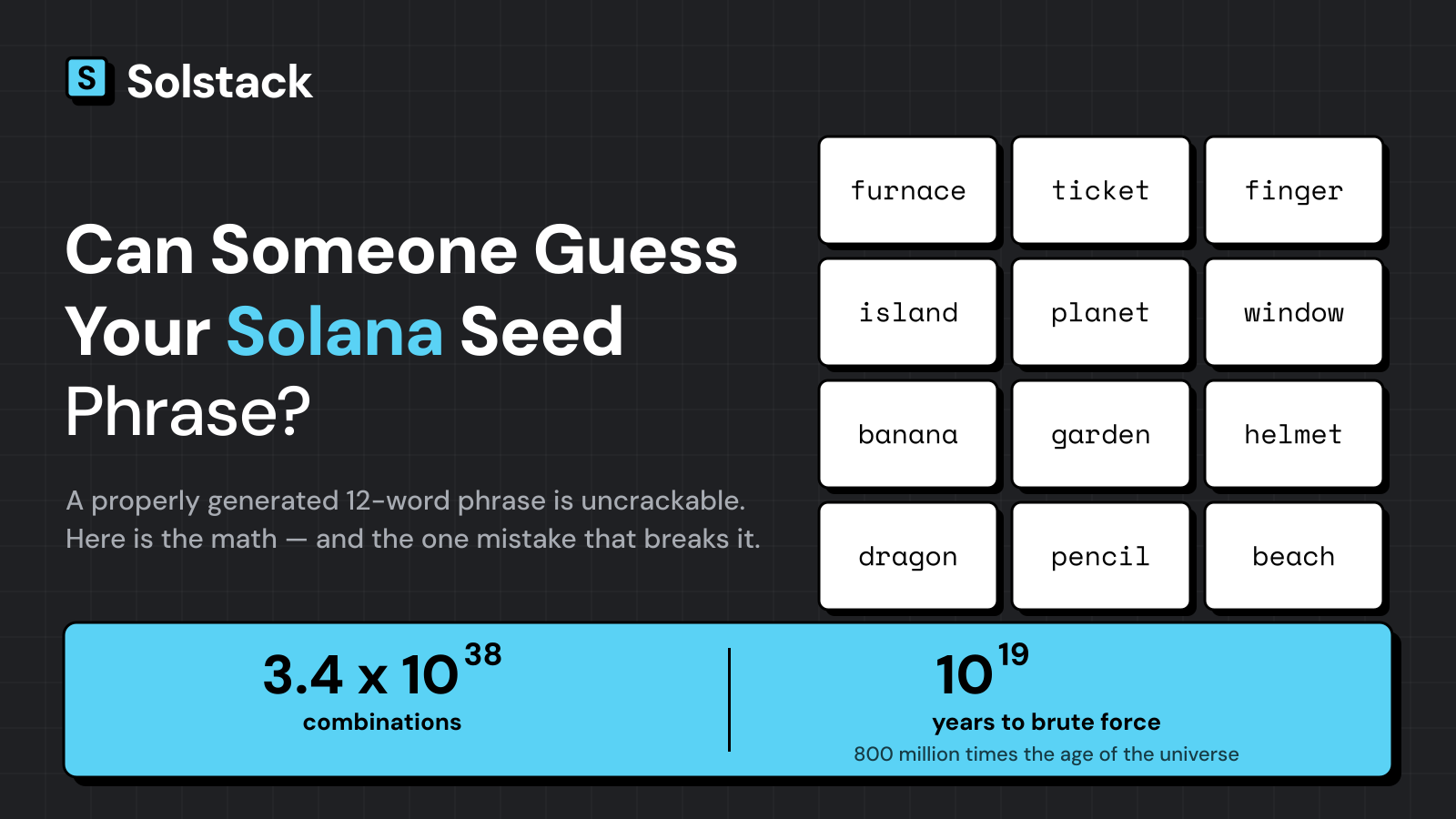 Can Someone Guess Your Solana Seed Phrase?
