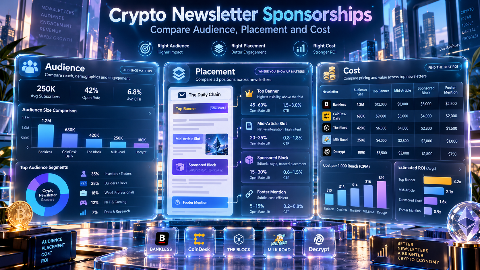 Crypto Newsletter Sponsorships: Compare Audience, Placement and Cost