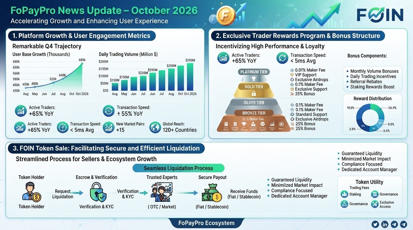 FoPayPro October 2026 Update: Platform Growth, FOIN Sale, and Trader Bonuses