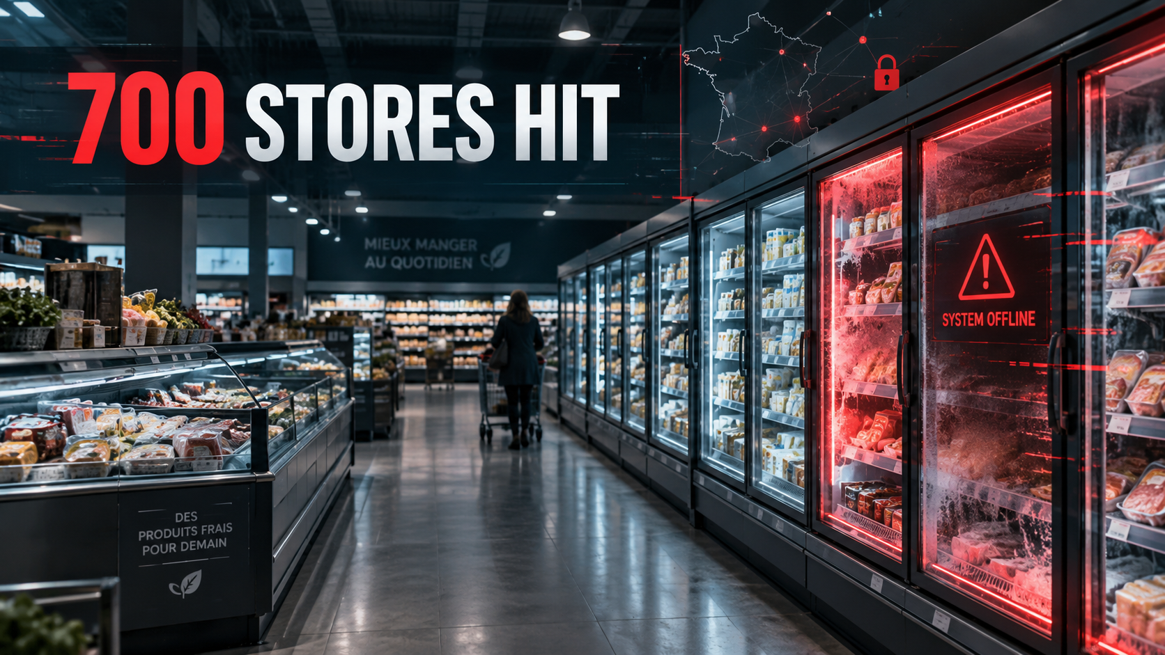 French Supermarket Cyberattack: 700 Stores Hit