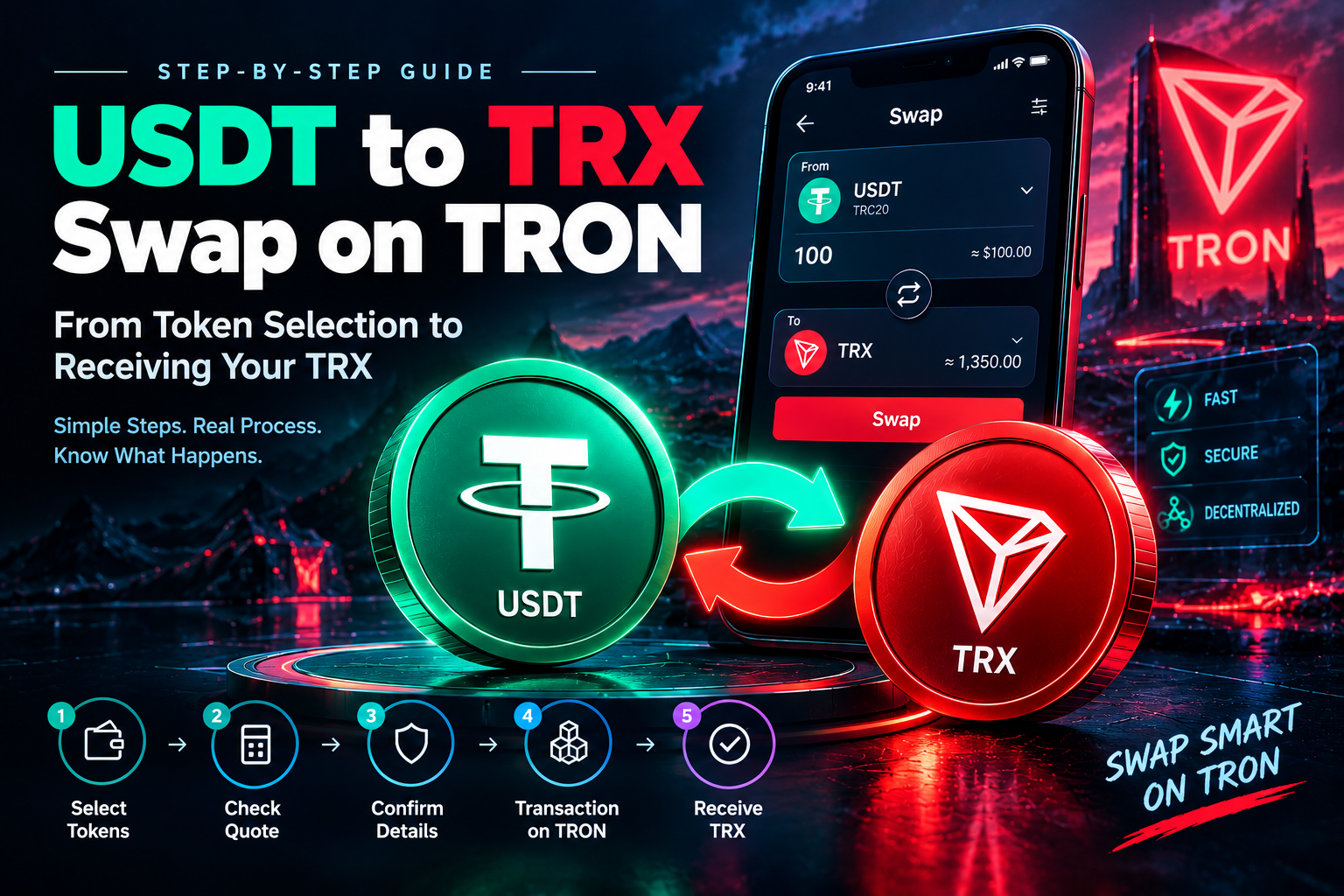 From USDT to TRX on TRON: What Happens at Every Step of a Crypto Swap?