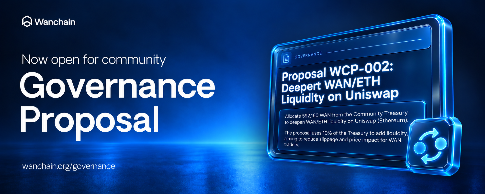 Governance Proposal 2: Deepen WAN/ETH Liquidity on Uniswap