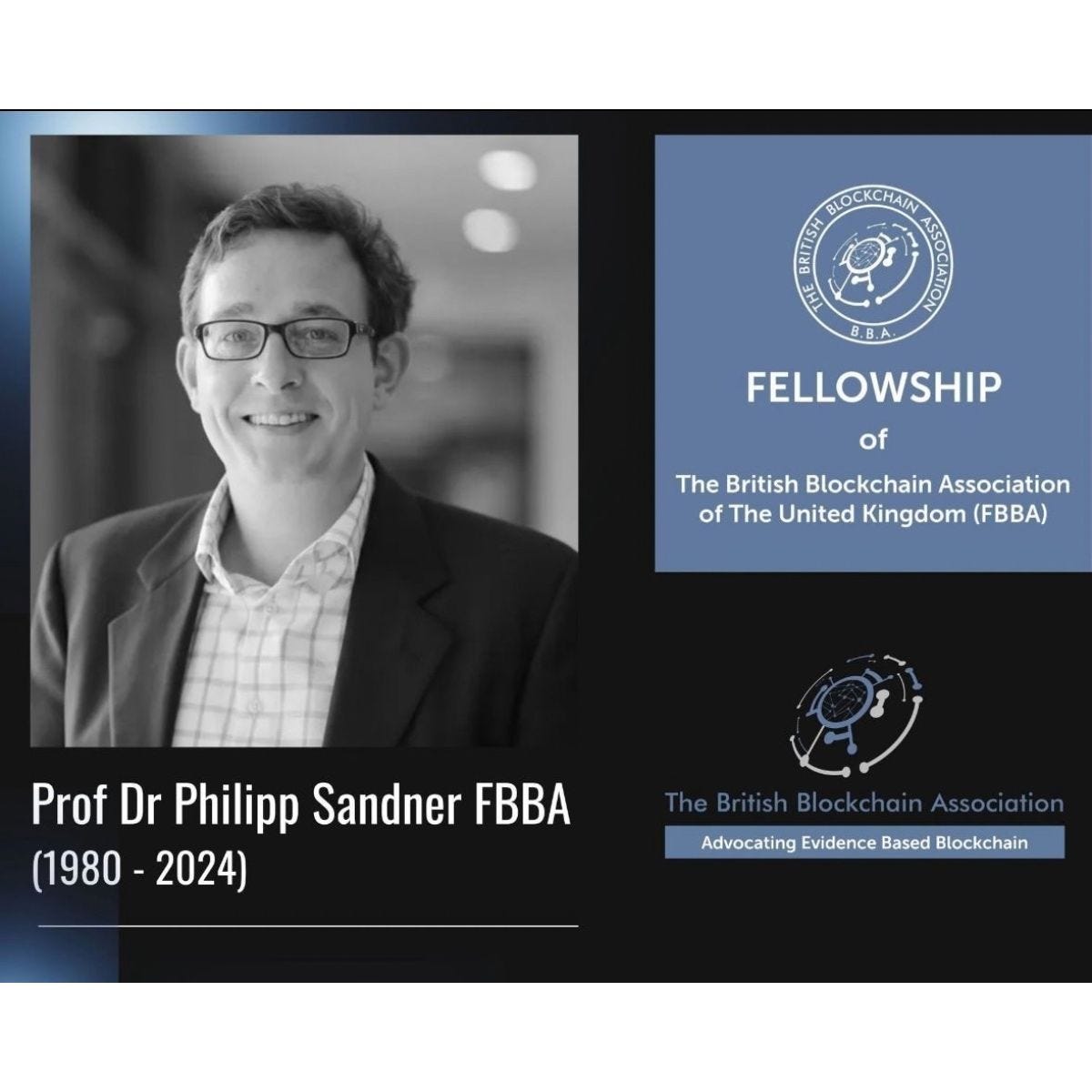 Honouring Professor Philipp Sandner and Opening Nominations for BBA Fellowship
