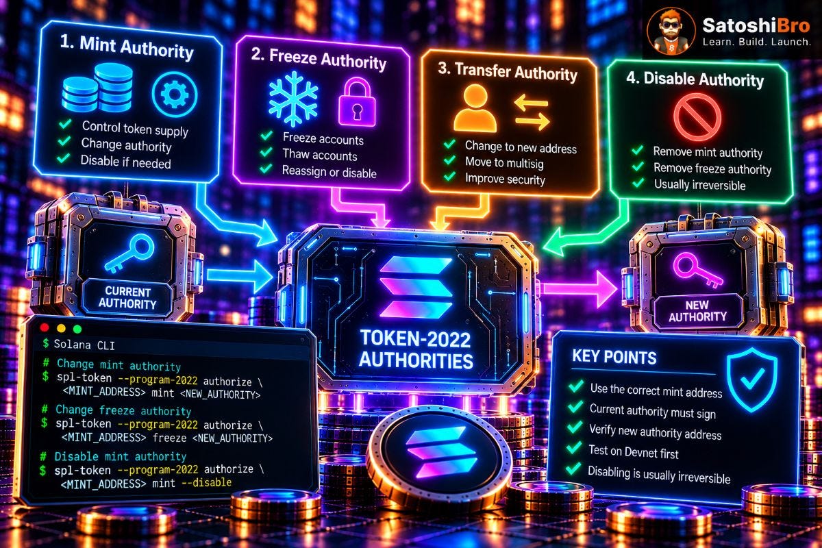 How to Change Solana Token-2022 Authorities Using CLI