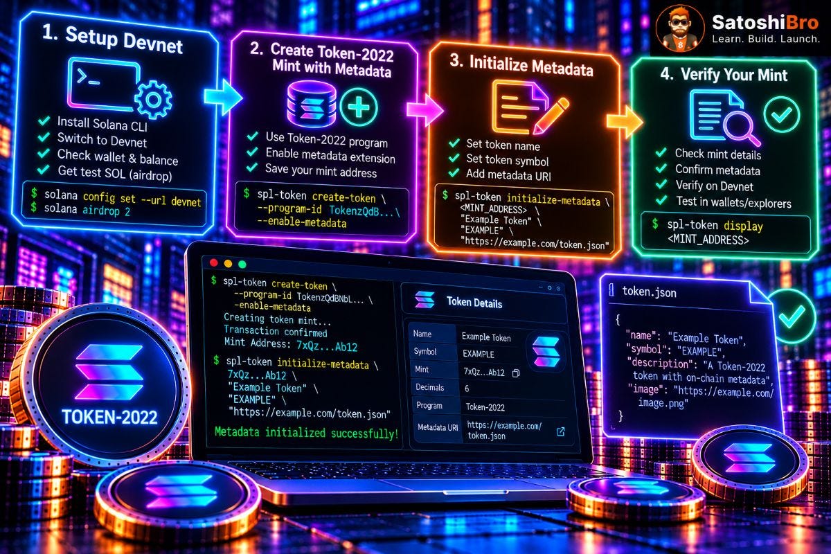How to Create a Solana Token-2022 Token With On-Chain Metadata Using CLI