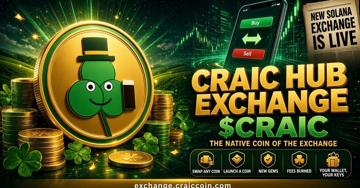 How to launch your own Solana coin for 0.05 SOL (and swap any coin) on Craic Hub Exchange